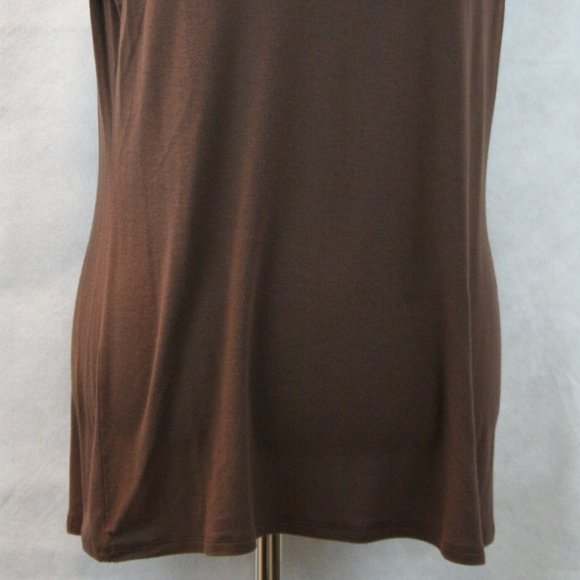 Alfani Intimates Brown Modal Stretch Blouse SZ L - Picture 3 of 9